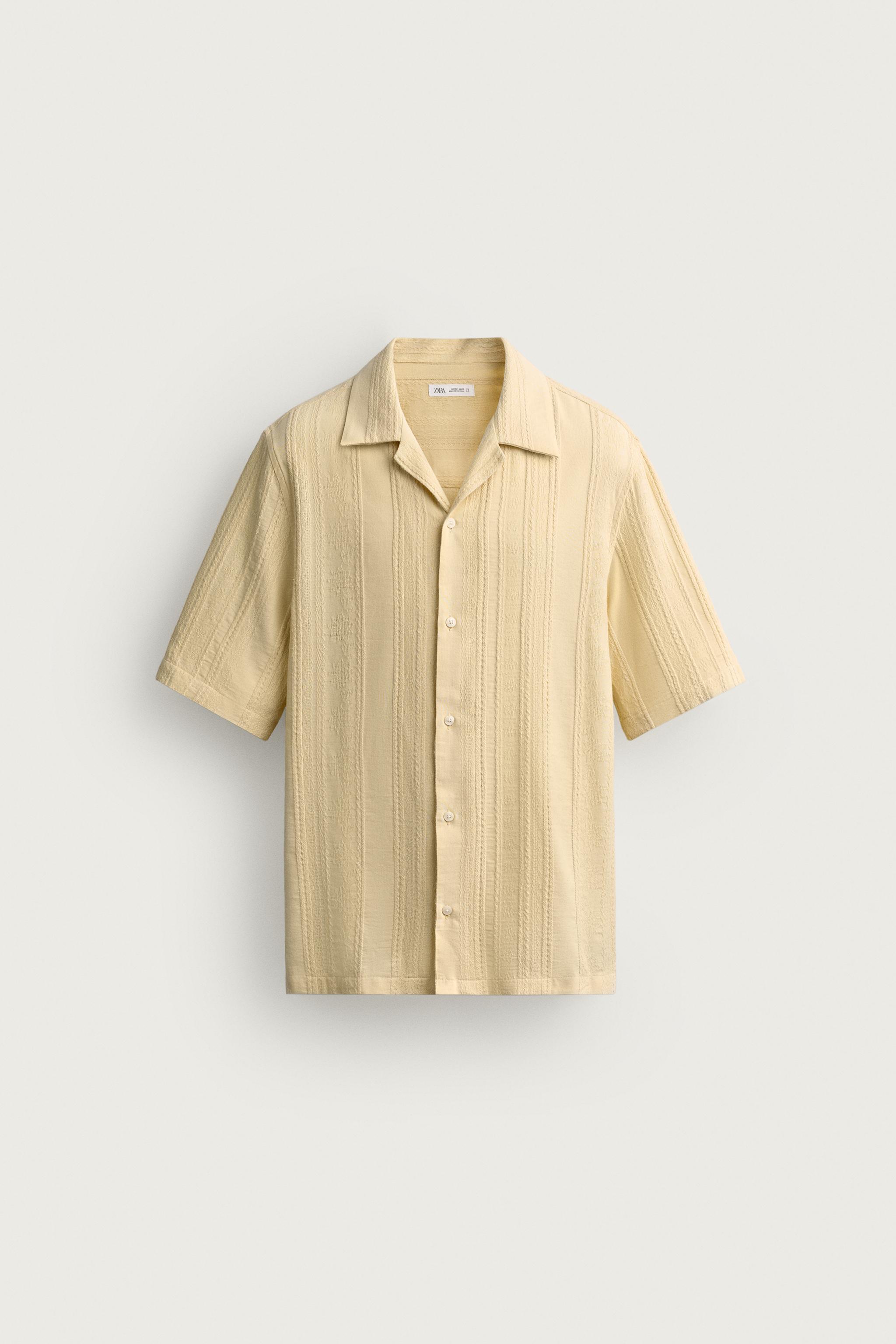 REGULAR FIT STRIPED JACQUARD SHIRT